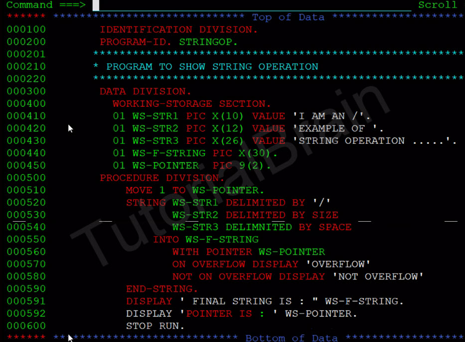 cobol string