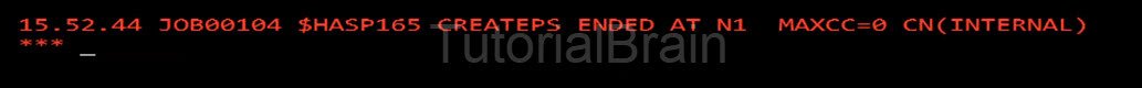 TutorialBrain - notification of the status of the JCL