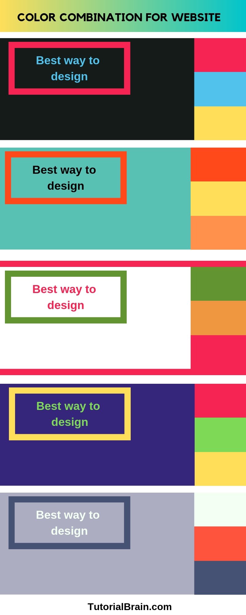 COLOR COMBINATION FOR WEBSITES