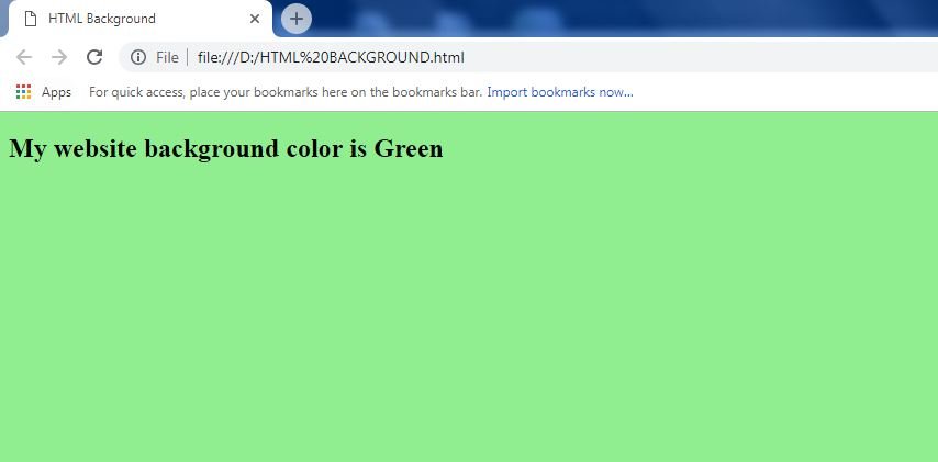 HTML Background