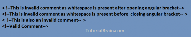 HTML Comments where to use in HTML code— TutorialBrain