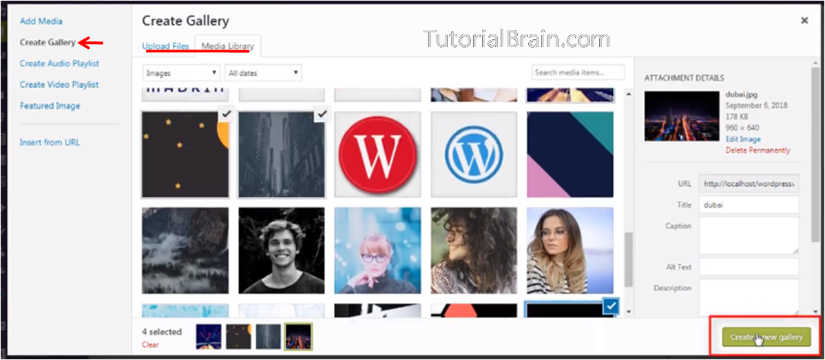 create gallery