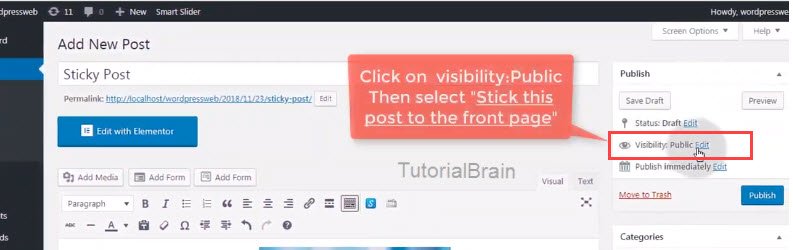 make sticky wp