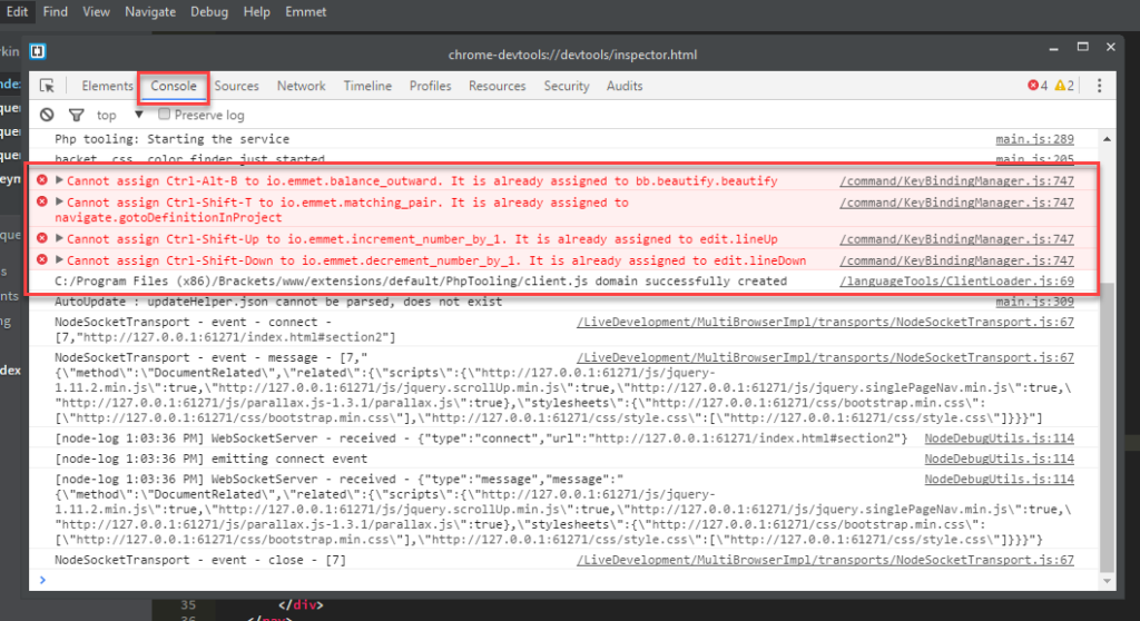 Brackets Debug — TutorialBrain