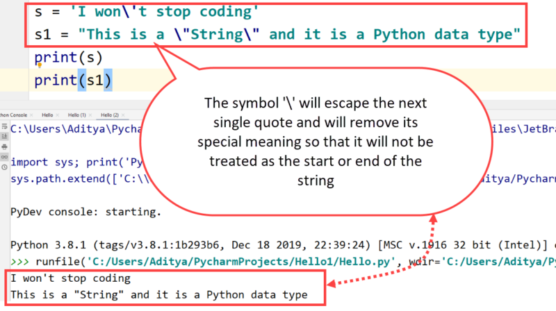 Python Strings — TutorialBrain