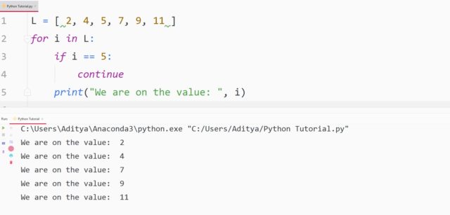 Python Break — TutorialBrain