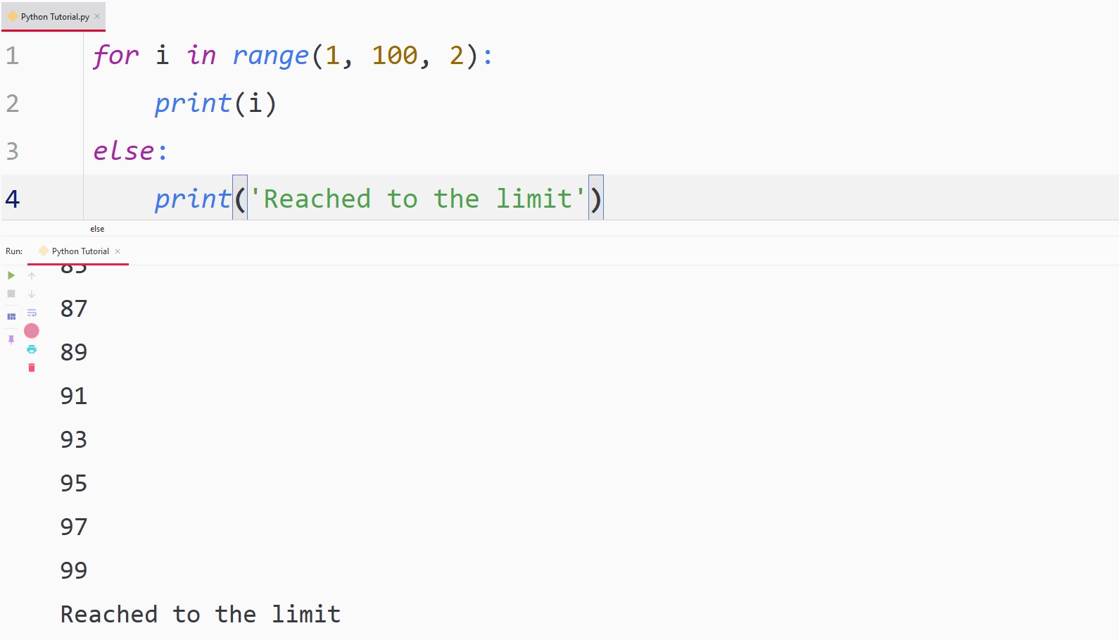Python For Loop — TutorialBrain