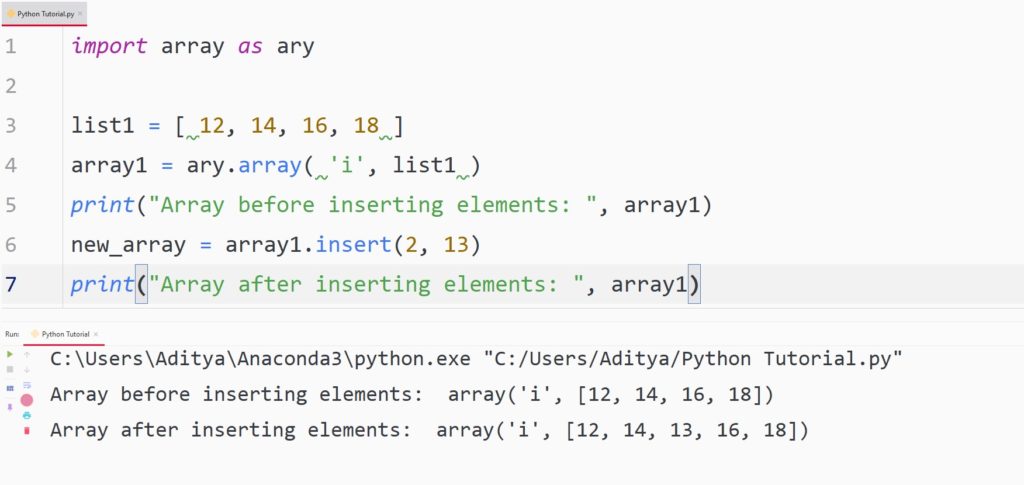 Python insert method