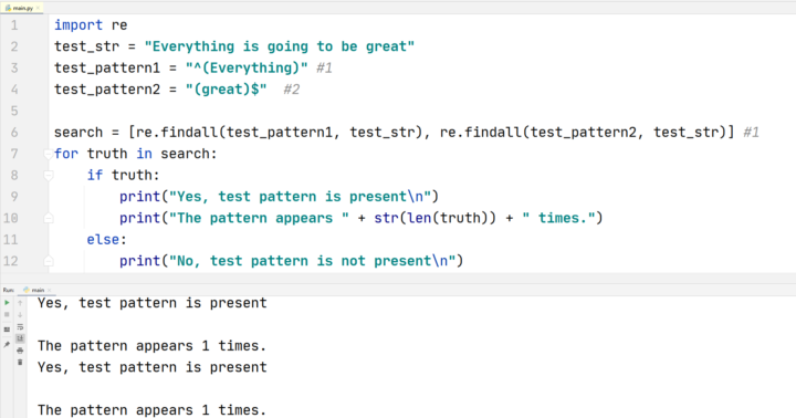 Python RegEx — TutorialBrain