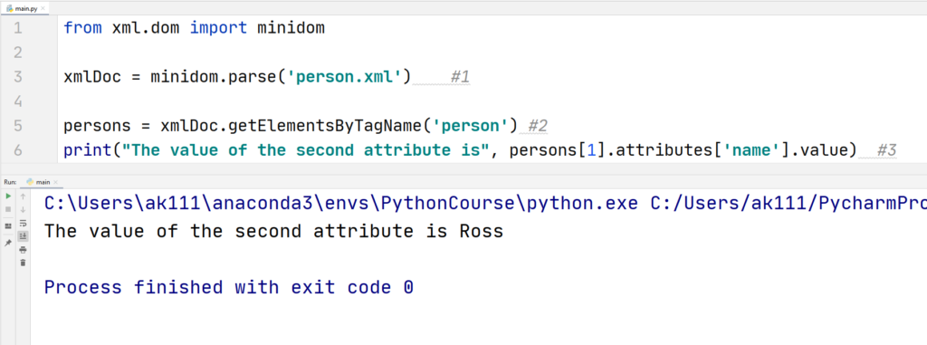 Python XML - Minidom for XML files - 1