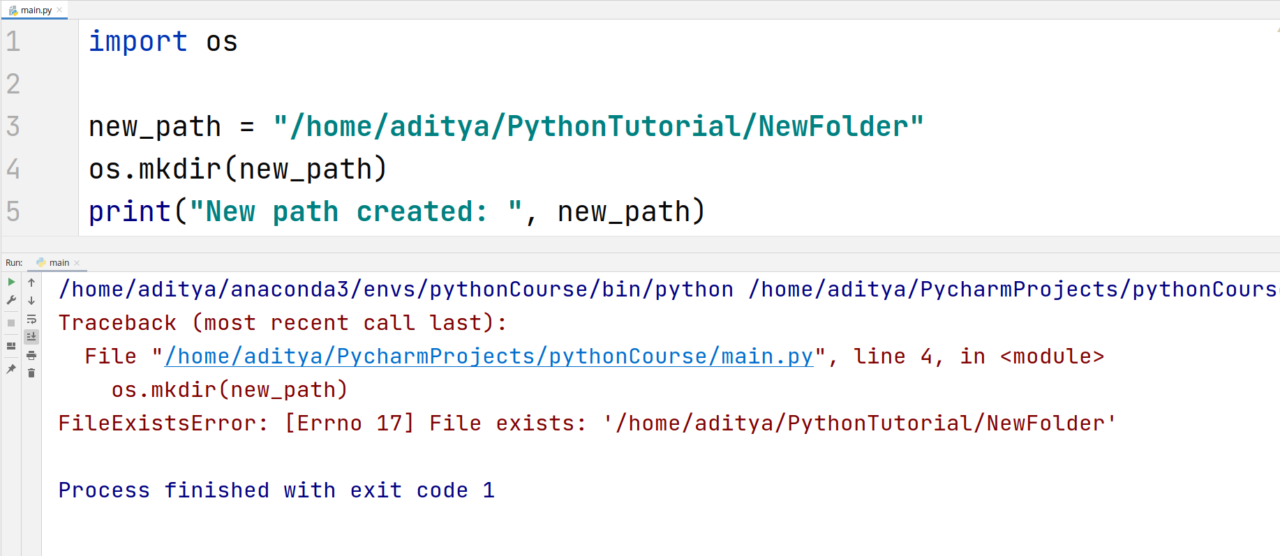 Python Create Directory — TutorialBrain