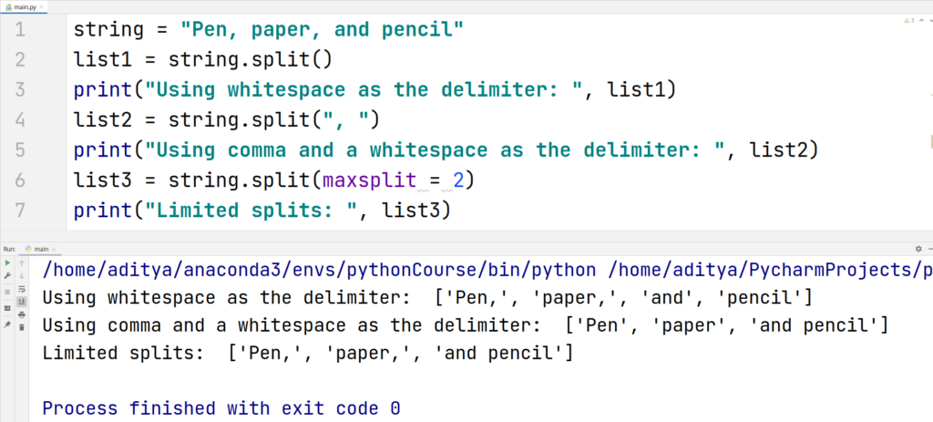 Python String Functions - split()