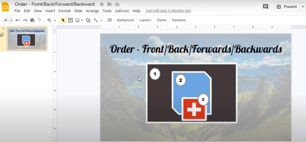 Google Slides - Bring to Front or Forward & Send to Back or Backwards ...