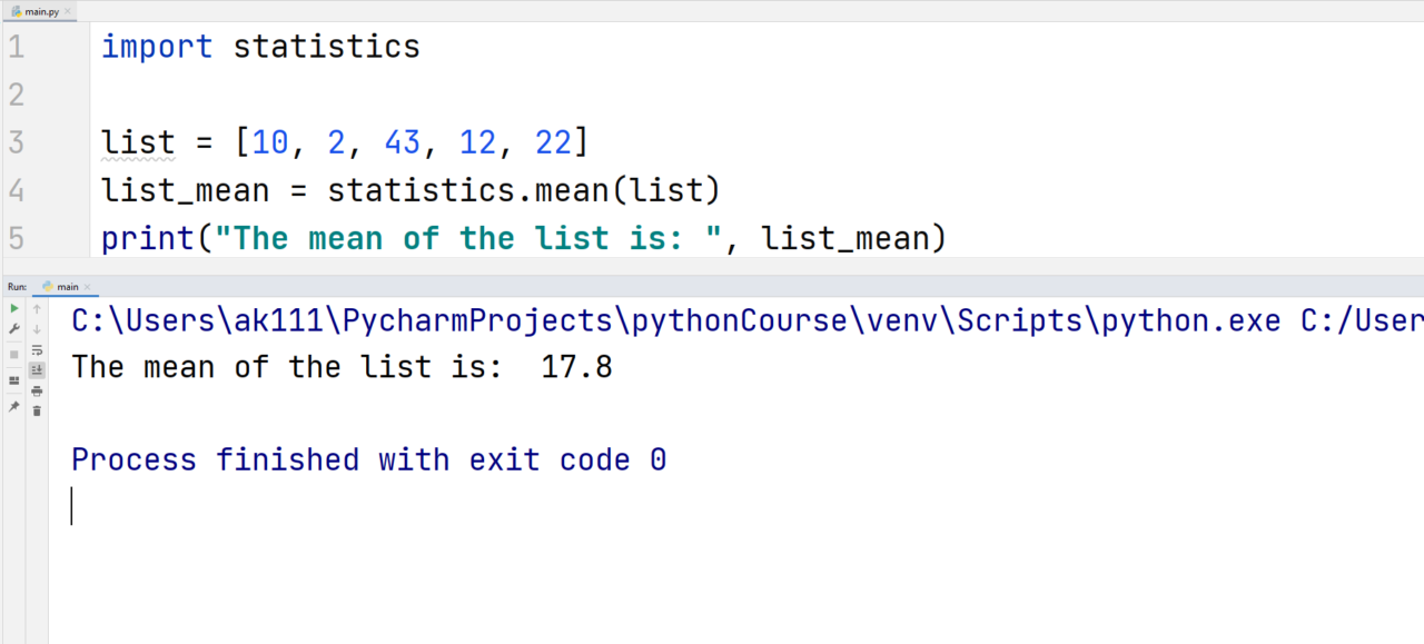Python Statistics Module — TutorialBrain