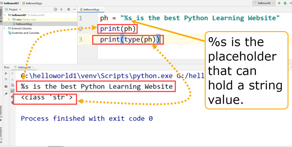 Python placeholder