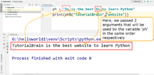 Python Placeholder — TutorialBrain